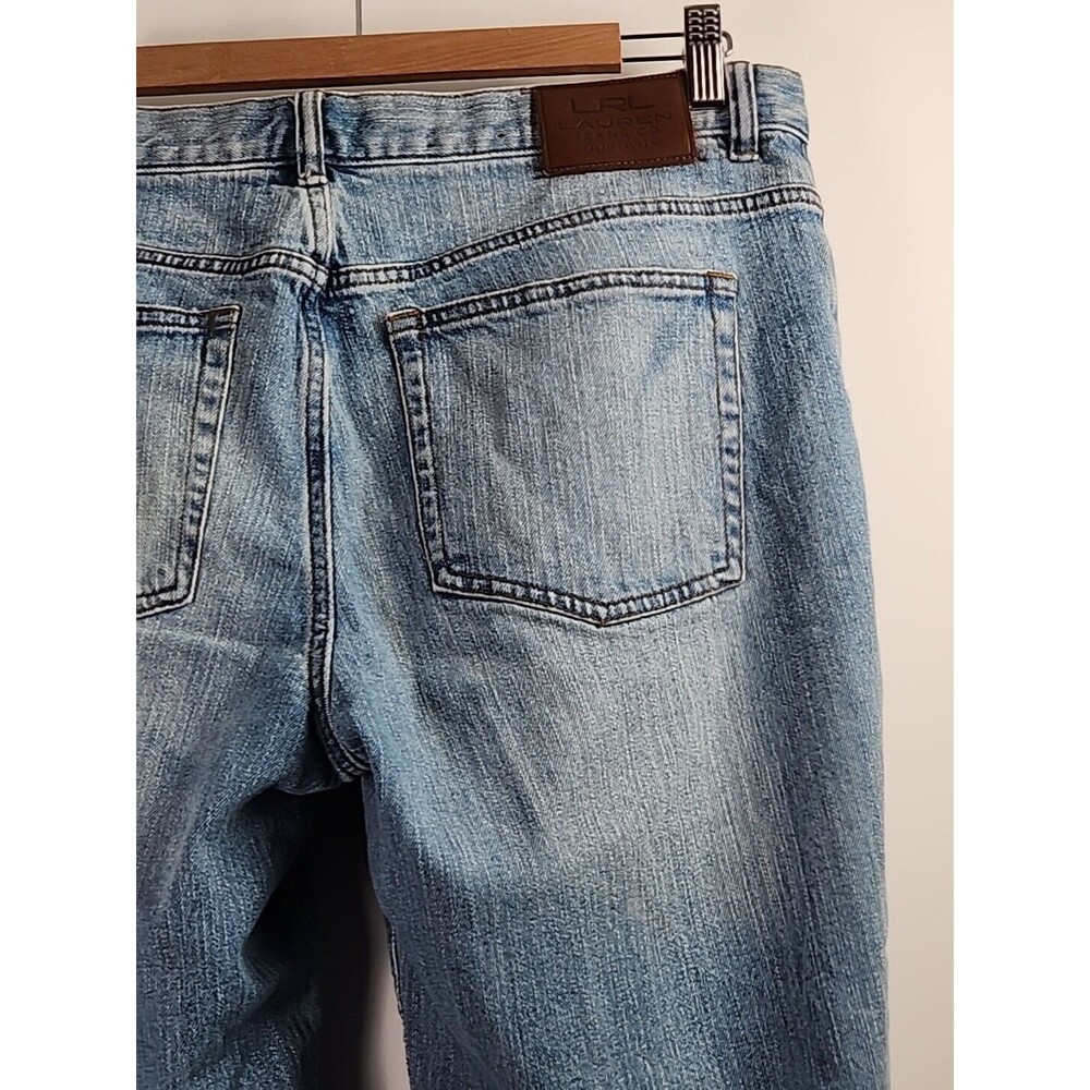 Lauren Jeans Co Cropped Light Wash Denim Womens Capri Size 12 LRL Ralph Lauren - Picture 6 of 11